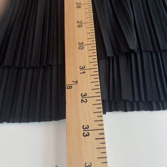 Free People Dress Size Small Mini Black Can't Help It Pleated Bell Sleeve Flowy - Picture 6 of 9